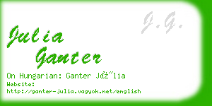 julia ganter business card